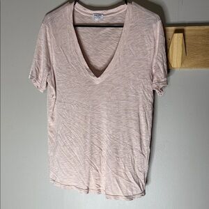 Women's V-Neck Pink Top XS